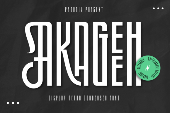 Akageeh: The Retro Condensed Sans Serif Font for Bold Branding