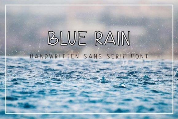 Blue Rain Font for Handmade Brands