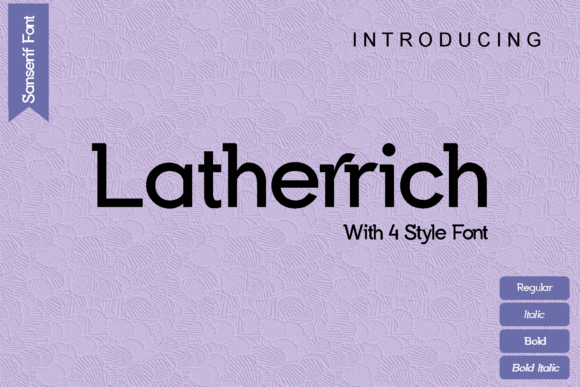 Latherrich Font for Modern Craft Branding