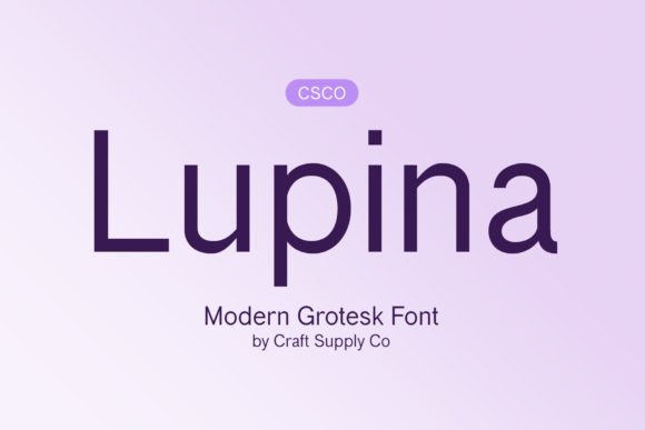 Lupina Typeface for Modern Brand Identity