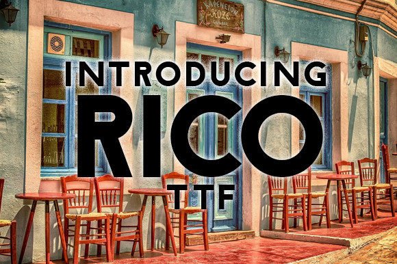 Rico Typeface: Modern Sans Serif for Branding