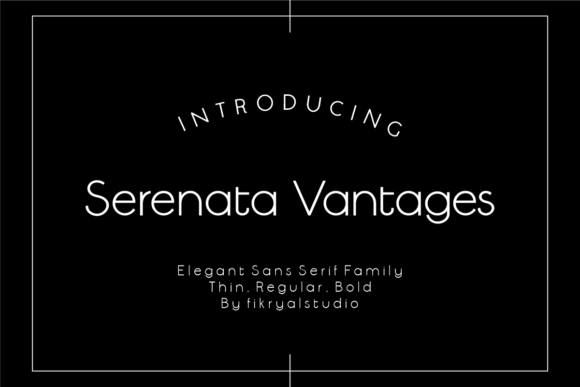 Serenata Vantages: Elegant Sans Serif Font for Web Design