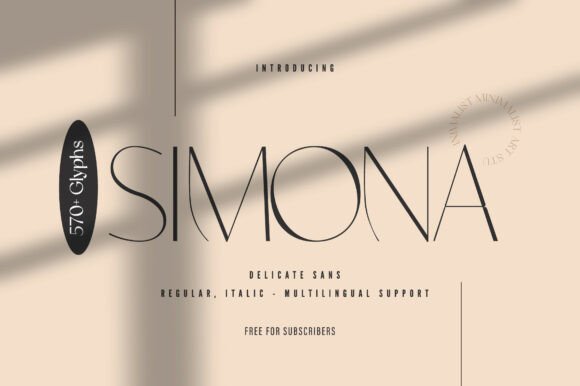 Simona Font: Elegant Thin Sans Serif for Web Design