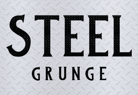 Steel Grunge Font for Bold Web Design